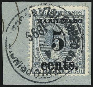 Sale 992, Lot 2724, The Dr. Yamil H. Kouri Collection of Cuba Puerto Principe Issues (Second Printing)