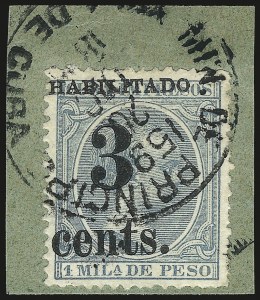 Sale 992, Lot 2736, The Dr. Yamil H. Kouri Collection of Cuba Puerto Principe Issues (Fifth Printing, Balance)