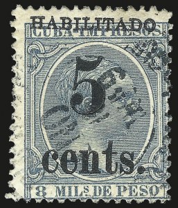 Sale 992, Lot 2761, The Dr. Yamil H. Kouri Collection of Cuba Puerto Principe Issues (Fifth Printing, Balance)