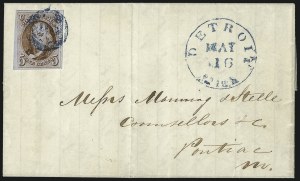 Sale 993, Lot 105, 5c 1847 Issue - Orange Brown