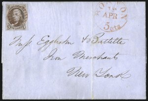 Sale 993, Lot 106, 5c 1847 Issue - Orange Brown