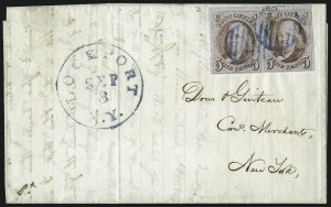 Sale 993, Lot 120, 5c 1847 Issue - Double Impression Listing Example