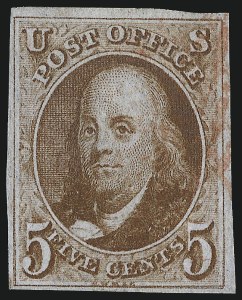 Sale 993, Lot 126, 5c 1847 Issue - Double Transfers