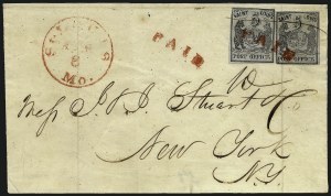 Sale 993, Lot 13, St. Louis Bears Postmasters Provisionals