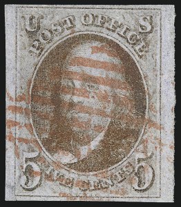Sale 993, Lot 133, 5c 1847 Issue - Double Transfers
