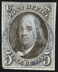 Sale 993, Lot 136, 5c 1847 Issue - Other Plate Varieties