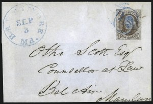 Sale 993, Lot 152, 5c 1847 Issue - Recut Left Frameline