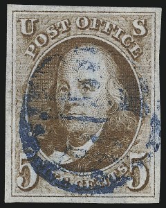 Sale 993, Lot 154, 5c 1847 Issue - Recut Left Frameline
