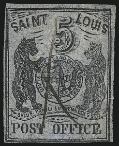Sale 993, Lot 16, St. Louis Bears Postmasters Provisionals