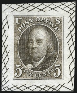 Sale 993, Lot 20, 5c 1847 Early Issues and Dark Brown Shades