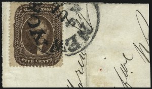 Sale 993, Lot 323, 5c 1857-60 Issue Off Cover