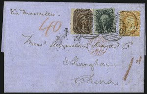 Sale 993, Lot 382, 12c-30c 1857-60 Issue On Cover
