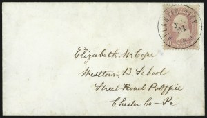 Sale 993, Lot 415, 1861-66 Issue On Cover (Scott 63-65)