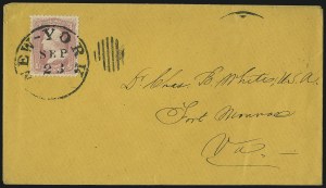 Sale 993, Lot 416, 1861-66 Issue On Cover (Scott 63-65)