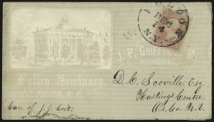 Sale 993, Lot 421, 1861-66 Issue On Cover (Scott 63-65)