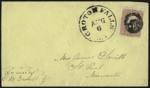 Sale 993, Lot 426, 1861-66 Issue On Cover (Scott 63-65)