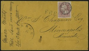 Sale 993, Lot 432, 1861-66 Issue On Cover (Scott 63-65)