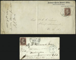 Sale 993, Lot 434, 1861-66 Issue On Cover (Scott 63-65)