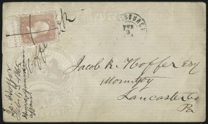 Sale 993, Lot 436, 1861-66 Issue On Cover (Scott 63-65)