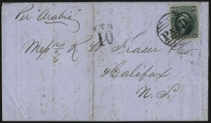 Sale 993, Lot 440, 1861-66 Issue On Cover (Scott 63-65)