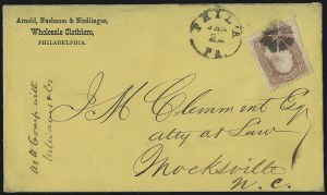 Sale 993, Lot 457, 1867-68 Grilled Issue (A thru D Grills)