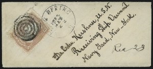 Sale 993, Lot 488, 1867-68 Grilled Issue (Z Grill)