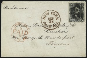 Sale 993, Lot 501, 1867-68 Grilled Issue (E Grill)