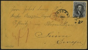 Sale 993, Lot 502, 1867-68 Grilled Issue (E Grill)