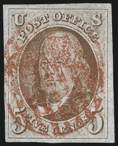 Sale 993, Lot 51, 5c 1847 Issue - Red Brown Shades