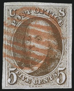 Sale 993, Lot 54, 5c 1847 Issue - Red Brown Shades
