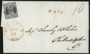 Sale 993, Lot 6, St. Louis Bears Postmasters Provisionals