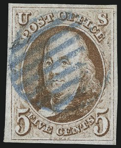 Sale 993, Lot 61, 5c 1847 Issue - Red Brown Shades