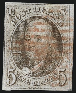 Sale 993, Lot 82, 5c 1847 Issue - Red Brown Shades