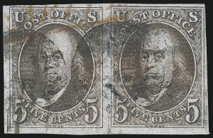 Sale 993, Lot 92, 5c 1847 Issue - Red Brown Shades