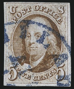 Sale 993, Lot 95, 5c 1847 Issue - Orange Brown