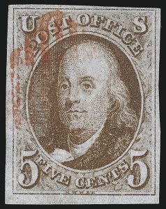 Sale 993, Lot 96, 5c 1847 Issue - Orange Brown