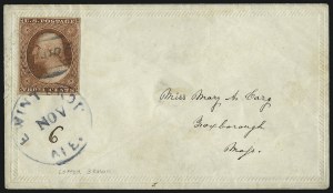 Sale 996, Lot 3035, 1851 3c Orange Brown Shades, Part India Paper