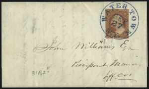 Sale 996, Lot 3044, 1851 3c Orange Brown Covers