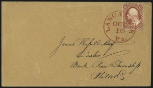 Sale 996, Lot 3050, 1851 3c Orange Brown Covers