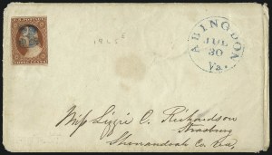 Sale 996, Lot 3057, 1851 3c Orange Brown Covers