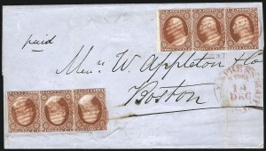 Sale 996, Lot 3065, 1851 3c Orange Brown Covers