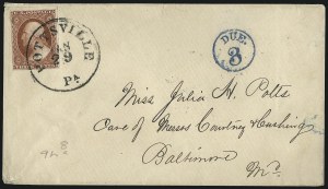 Sale 996, Lot 3067, 1851 3c Orange Brown Covers