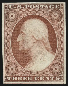 Sale 996, Lot 3076, 1851 3c Dull Red Shades - Imprint copies, Unused