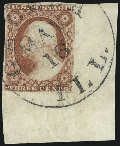 Sale 996, Lot 3088, 1851 3c Dull Red - Used