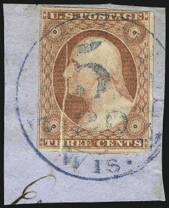 Sale 996, Lot 3097, 1851 3c Dull Red - Used