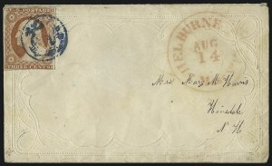 Sale 996, Lot 3125, 3c Dull Red Shades - Covers