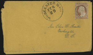 Sale 996, Lot 3158, 3c Dull Red Shades - Covers and Groups