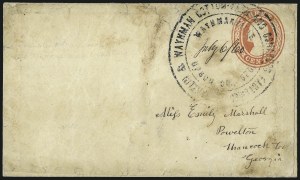 Sale 996, Lot 3160, 3c Dull Red Shades - Covers and Groups