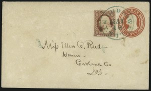 Sale 996, Lot 3161, 3c Dull Red Shades - Covers and Groups