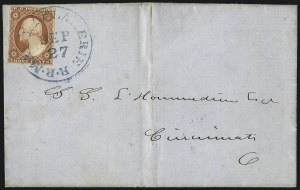 Sale 996, Lot 3171, 3c Dull Red Shades - Covers and Groups